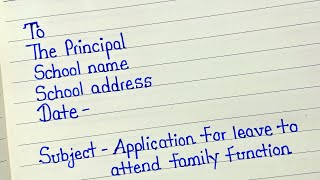 Application for leave of absence  How to write an application  Leave application to principal [upl. by Sung]