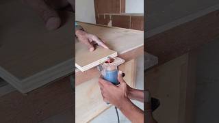 Laminate trimming woodworking furnituremaking shortvideo [upl. by Nila]