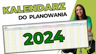 Kalendarz w Excelu do planowania pracy i zadań 2024  Arkusze Google [upl. by Nerdna]