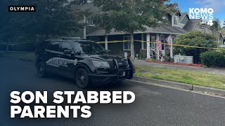 Son stabs parents inside Olympia home [upl. by Anson]