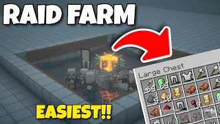 Minecraft Easiest Raid Farm 120  Insane Loot [upl. by Nohtanhoj197]