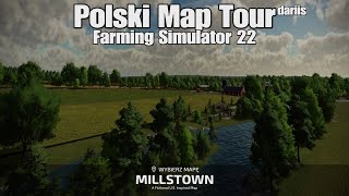 Millstown Polski Map Tour 4K konsole Farming Simulator 22PS5 [upl. by Ilera71]