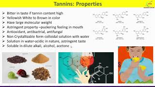 Tannins Introduction Types Sources Properties UsesTannin Secondary Metabolite [upl. by Lemal]