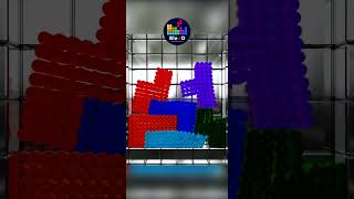 TETRIS MARBLES shorts blender tetris lego softbodytetris marble magnetic alphabetlore [upl. by Boycey]