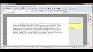 Comment insérer des commentaires sous Open office Writer [upl. by Ehgit]