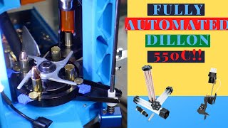 Reloading 9mm on a Dillon 550c with Bullet and Mini Case Feeder [upl. by Thurston148]