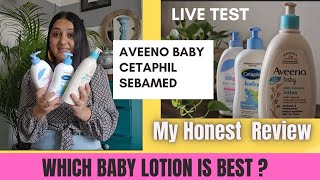 Best Baby Lotion Comparison Aveeno vs Sebamed vs Cetaphil [upl. by Adnaw942]