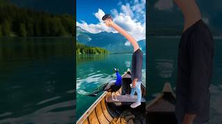 Artificial peacock water transport to rescue drought special effect daught funny vfx viral [upl. by Naillimixam]