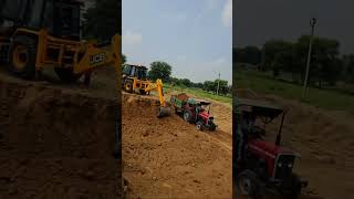 Jcb 3dx Backhoe Eco Excellence Machine Loading Mud in Massey Tractors tractorlover farming [upl. by Esertal]