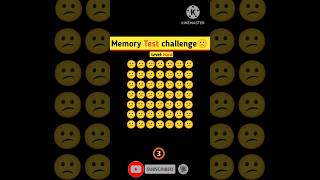 Memory Test challenge 🙋viral shortvideo challenge iqtest iqleveltest power emojy question [upl. by Laban]