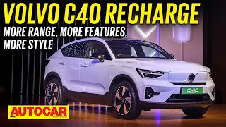 2023 Volvo C40 Recharge  Funky new electric crossover coming soon  Walkaround  Autocar India [upl. by Akemahc596]