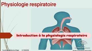 UE01 Physiologie respiratoire  introduction à la physiologie respiratoire [upl. by Kolnick]