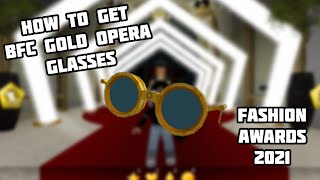 How to Get BFC Gold Opera Glasses in ROBLOX Fashion Awards 2021 Event [upl. by Nede]