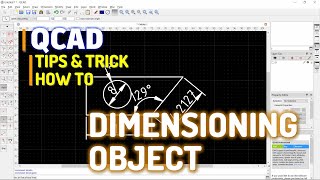 QCAD How To Dimensioning Object [upl. by Wolsky]