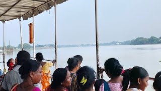 Launch journey from Babu Ghat Bhadreswar to Garulia Babughat hooghlyriver launch ferry river [upl. by Ocsecnarf]