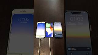 iPhone 6 Plus on iOS 9 vs iPhone X on iOS 14 vs iPhone 15 Pro on iOS 17 boot up test shorts iphone [upl. by Colston]