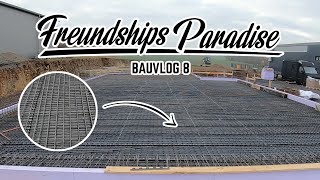 🚧 Bodenplatte für die Halle bauen  Stahl verlegen als Bewehrung für die Betonplatte 💪🏼Bauvlog 8 [upl. by Buchalter724]