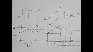 projection of hexagonal prism solid  demonstrated with model  All In One [upl. by Tsew]