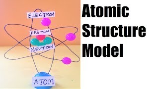 atomic model project Rutherford bohr 3D model making using waste materials  howtofunda [upl. by Carole]