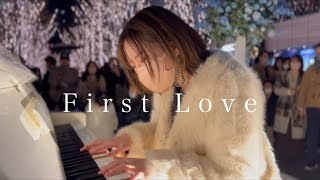 【美しすぎるストピ】宇多田ヒカル「First Love 」弾いてみた［丸の内ストリートピアノ］ [upl. by Iran]