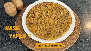 Kahvaltılık Patatesli yumurta tarifi  Patatesli yumurta nasıl yapılır [upl. by Okimuk]