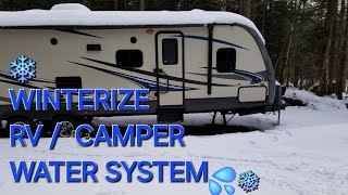 Winterize water system  RV  Camper trailer [upl. by Llemor796]