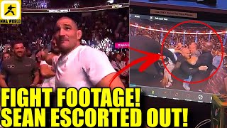 Sean Strickland and Dricus Du Plessis came to BLOWS at UFC 296 Strickland escorted out [upl. by Derayne]