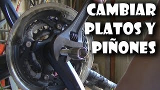 Cómo cambiar platos y cassette piñones de la bicicleta [upl. by Nannahs]