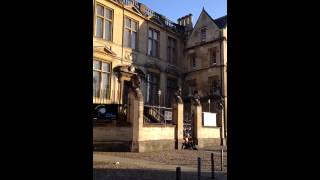 Sheldonian theatre Christopher Wren Bodleian library tour Oxford university tours [upl. by Onilatac]