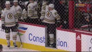 Brad Marchand was FURIOUS about the noncall and received an unsportsmanlike penalty instead [upl. by Cusick]