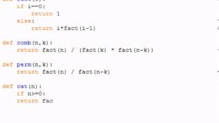 Combinatorics in Python [upl. by Eilahs]