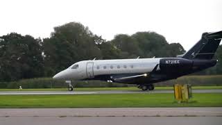 Embraer Legacy 500 Take Off at Augsburg Airport [upl. by Nnaeiluj213]