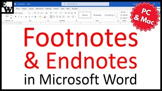 How to Insert Footnotes and Endnotes in Microsoft Word PC amp Mac [upl. by Tnilk]