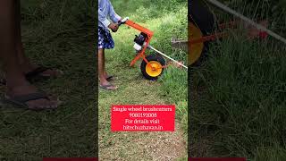 single wheel brushcutterswheel stand brushcutterbrushcutter in wheels tiller attachment weeder [upl. by Peednus]