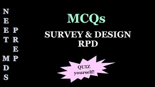 MCQs SURVEY amp DESIGN  Removable partial denture  NEETMDS PREP [upl. by Leahcar225]