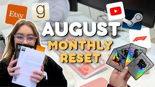 August Monthly Reset  Content Planning Books Sports  More ✨ [upl. by Auqenaj48]