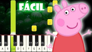 Ella es Peppa Pig  Piano Tutorial FÁCIL  Cover  Karaoke [upl. by Ekal]