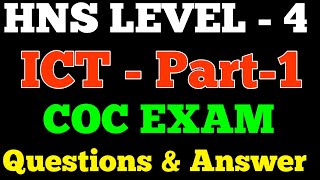 HARDWARE amp NETWORKING SERVICES LEVEL 4  HNS COC LEVEL 4  ICT  HNS Level 4 COC Exam Questions COC [upl. by Haram]