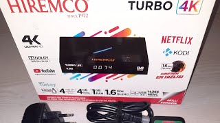 Hiremco Turbo 4K Linux Uydu Alıcı Kutu Açılışı Menü İnceleme [upl. by Vicki]