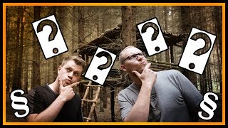 Lagerbau und Waldcamp erlaubt Tipps und Info  Outdoor Bushcraft Camp Shelter [upl. by Isahella]