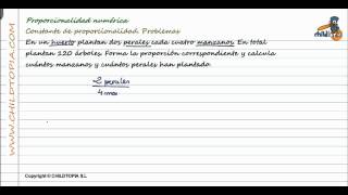 Proporcionalidad numérica Constante de proporcionalidad 1º de ESO [upl. by Nelleus]