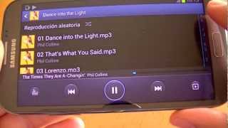 Samsung Galaxy Note II Tutorial I Reproductor de Música [upl. by Zandra]