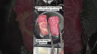 DONT SALT YOUR STEAKS FROM HIGHSTEAKSCOM RIGHT BEFORE SEARING 🥩🔥 steak meat wagyu beef [upl. by Ennaus]