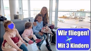 5 Std warten am Flughafen 😵 Fliegen mit 3 Kindern  Flugangst überwinden Urlaub VLOG  Mamiseelen [upl. by Aidul]