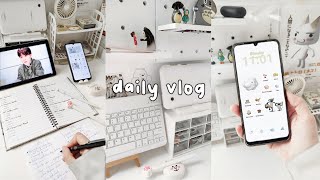 Productive Vlog 🐻‍❄️ Clean amp Organize with me unboxing planning decorating I Aesthetic Daily vlog [upl. by Monika]