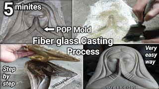 FiberglassFiberglass casting processFiberglass castingPOP to Fiber costingstep by stepFiberart [upl. by Hanahs120]