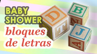 Adornos para baby shower  Bloques vintage DIY HD [upl. by Corley477]