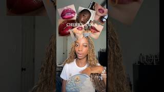 Cherry cola lip combo  black girl edition makeupshorts makeuptutorial lipcombo [upl. by Aicilat]