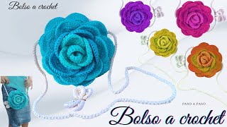 SORPRENDENTE Bolso tejido a crochet paso a paso en forma de flores  crochet bags [upl. by Charry]