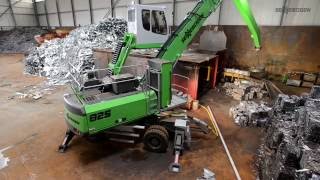 SENNEBOGEN 825 Electric Excavator  Scrap Handling with scrap magnet  Germany [upl. by Ressler691]